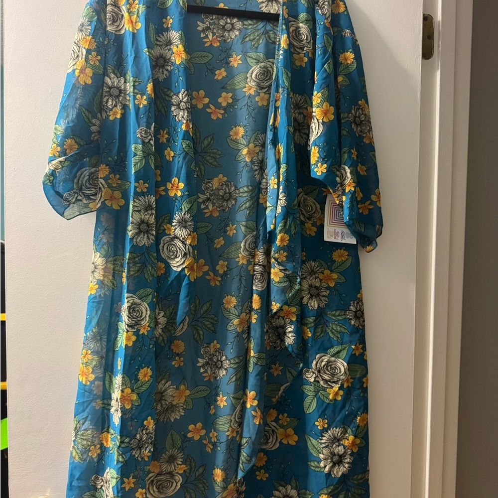 Floral Blue Lularoe Shirley Kimono